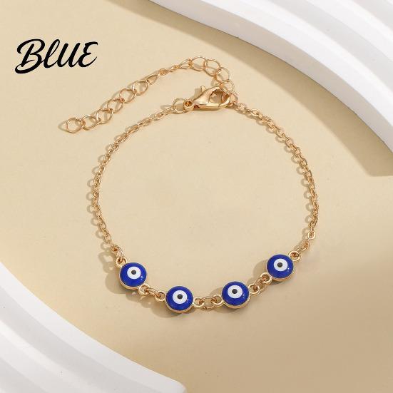 Mediterranean Good Luck Bracelet Evil Eye Hand of Fatima Women