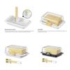 Clear Lid Butter Storage Box Fresh-keeping Dustproof Cheese Keeper Transparent Reusable Butter Slicer Box