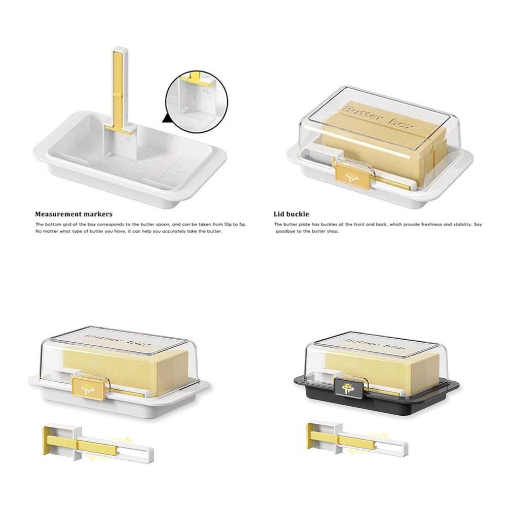 Clear Lid Butter Storage Box Fresh-keeping Dustproof Cheese Keeper Transparent Reusable Butter Slicer Box
