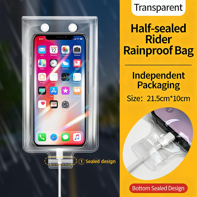 Universelle Transparente Regenfeste Handytasche Wasserdichte Touchscreen-Schutzhülle Wiederaufladbar