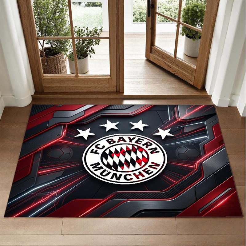 Tapis Velours Cristal Design Bayern Munich Tapis Décoratif Doux pour Chambre à Coucher Entrée