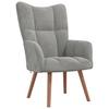 vidaXL Relaxsessel mit Hocker Hellgrau Samt
