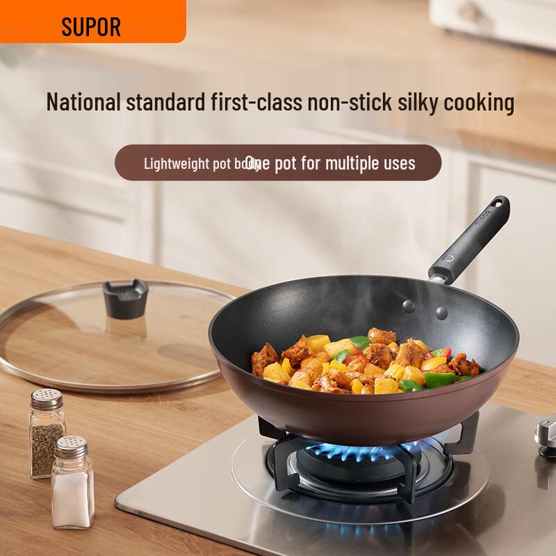 SUPOR 28cm Non-stick Wok Frying Pan