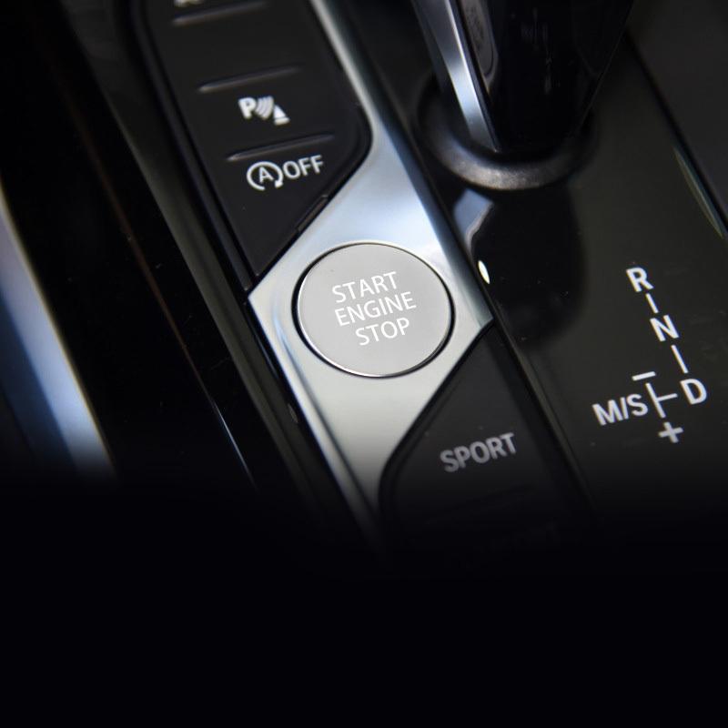 Elektronische Handbremsknöpfe Aufkleber für BMW 3er G20 G28 - Eine Taste Startknopf Dekoration Abdeckung Zierleiste Aluminiumlegierung