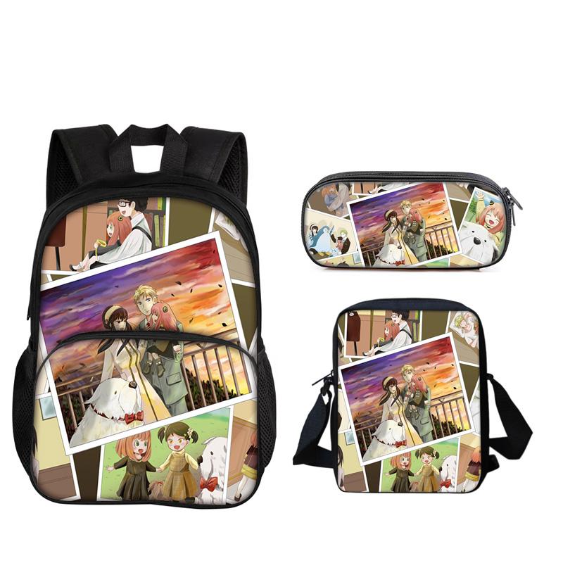 3pcs Set Knapsack for Boys Girls Best Gift Regretevator Gnarpy Child School With Lunch Box Pencil Bags School Pupil Bags