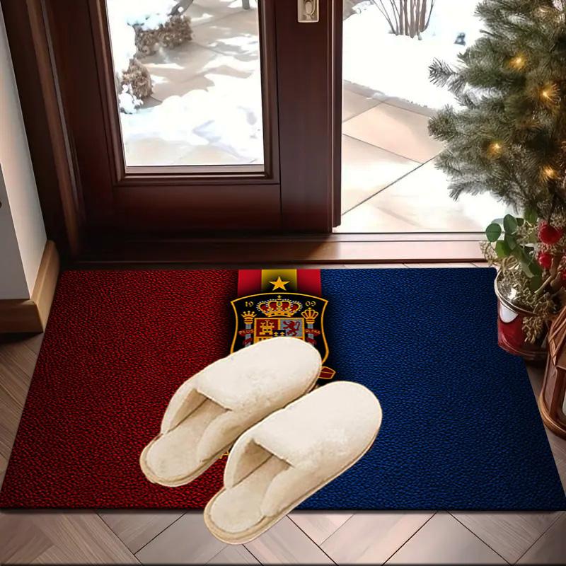 Spanien FC Wappen Bedruckter Teppich für Büro, Stuhlunterlage, Dekorativer Teppich Bodenmatte, Große Größe Fan Geschenke Weihnachtsgeschenke