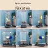 Stainless Steel Floor-Standing Mop Rack with Draining Shelf and Free Shipping