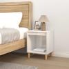 821862 vidaXL Bedside Table High Gloss White 40x35x50 Cm Engineered Wood