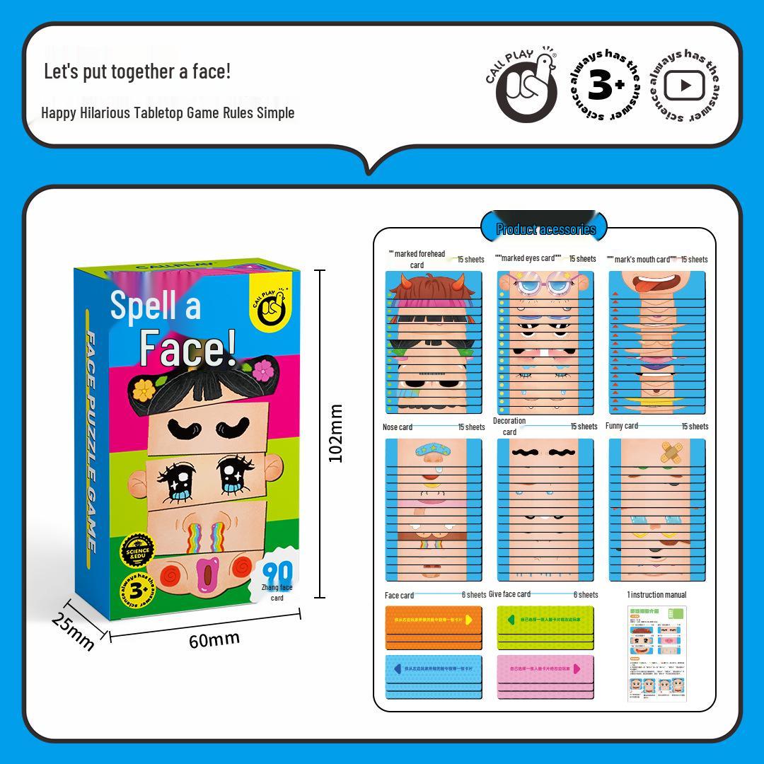 

Ke Da Duck Make-a-Face Children s Party Game: Portable, Fun, Creative, and Educational Interactive Jigsaw Toy