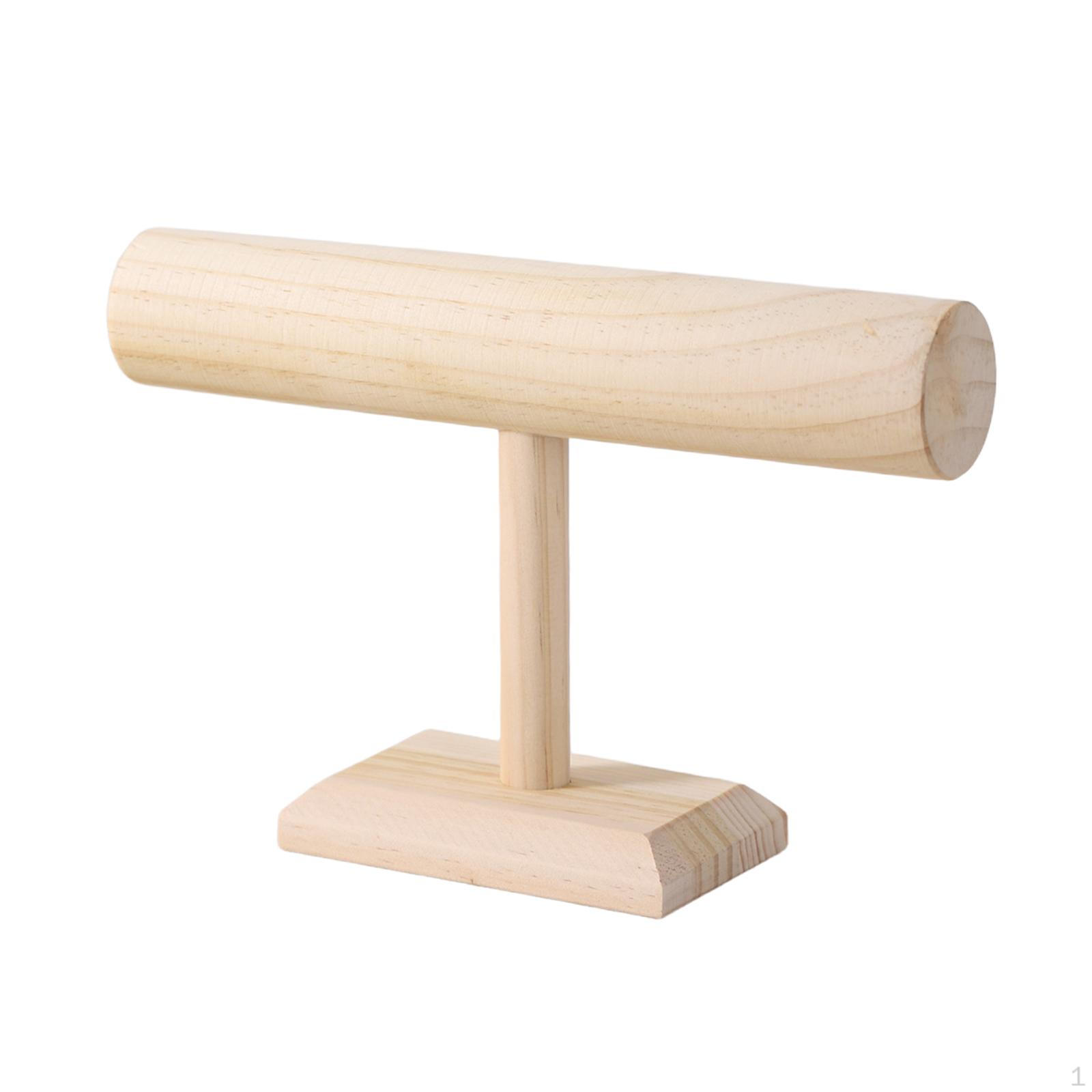 

Органайзер для браслетов Настольная подставка для демонстрации и организации ювелирных изделий для резинок для волос 1 Layer Long_Wooden color