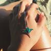 Ozeanblau Rochen Hammerhai Halskette für Damen Modisches Süßes Design Geeignet als Geschenk Täglicher Schmuck