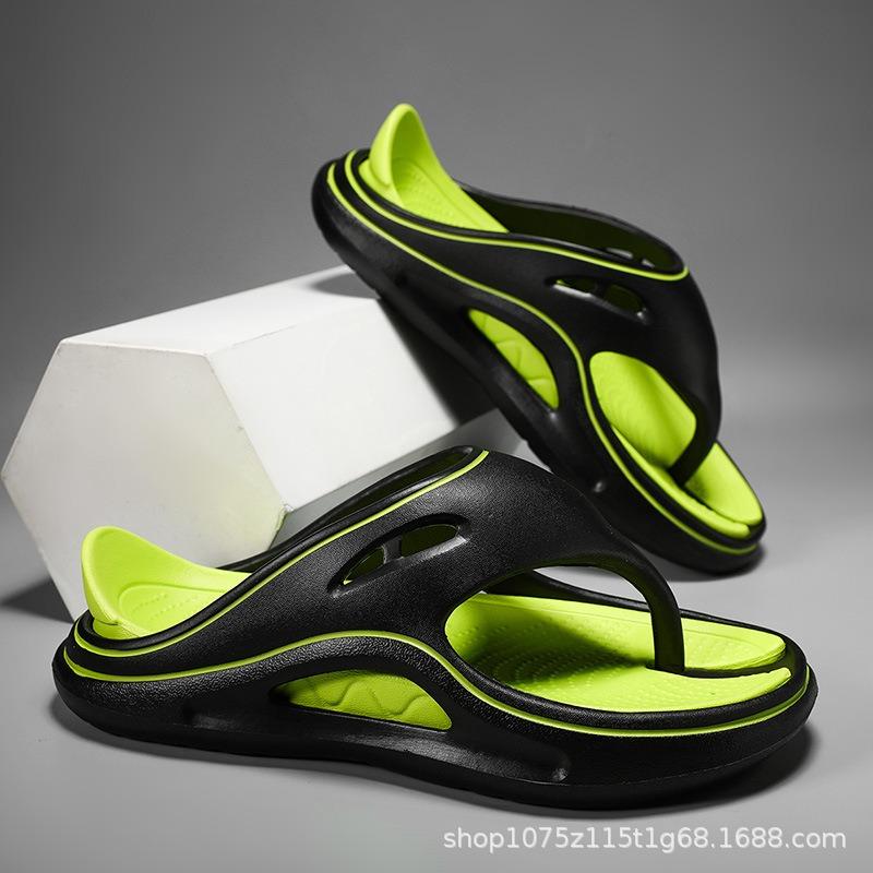 

Шлепанцы мужские летние новые сандалии с перемычкой нескользящая толстая подошва для ношения на улице приморский пляж крутые тапочки для 39-40