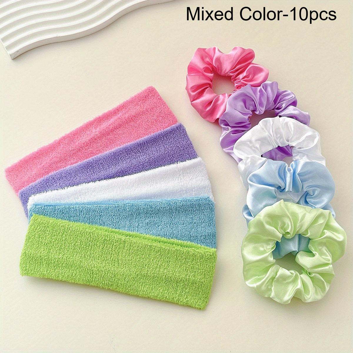 

10pcs Simple Sports Headband Combination with High Elasticity Running Headband Sweat Absorbing Yoga Hair Accessory for Women