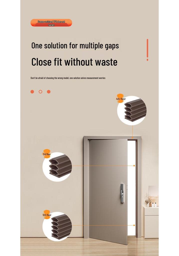 Anti-Theft Soundproof Door Seal Strip for Main Entrance