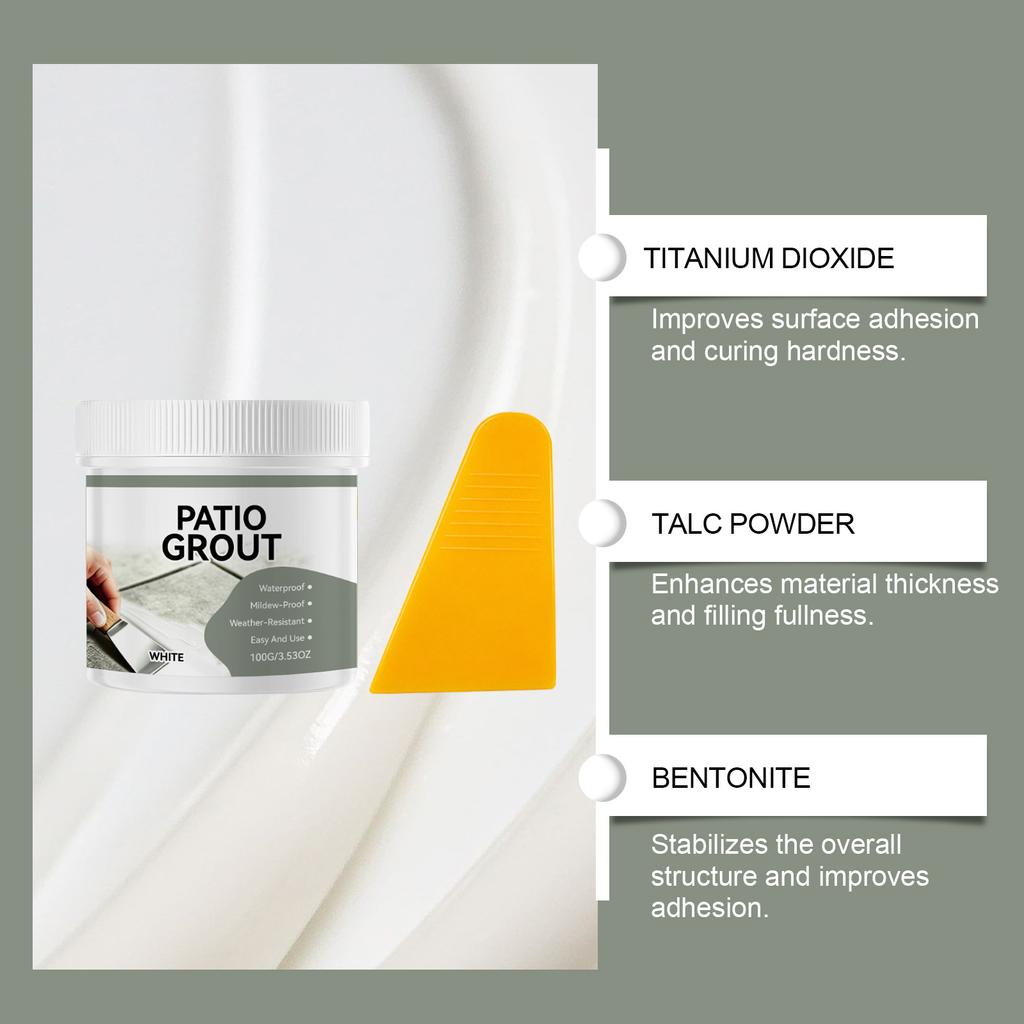 White Tile Grout for Kitchen Wall Floor Gap Repair, Daily Crack Filler, Waterproof & Mildew-Proof, Premium Quality