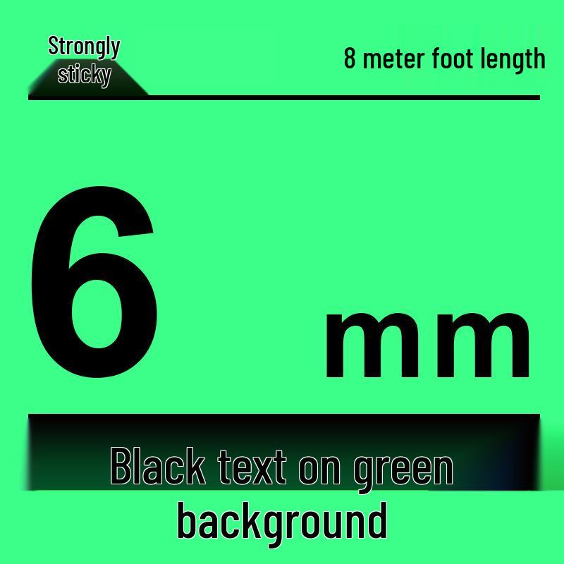 Compatível Fita para Rotulador Brother 12mm: PT-E100B/D210/D450/115B, Autoadesivo Laminado