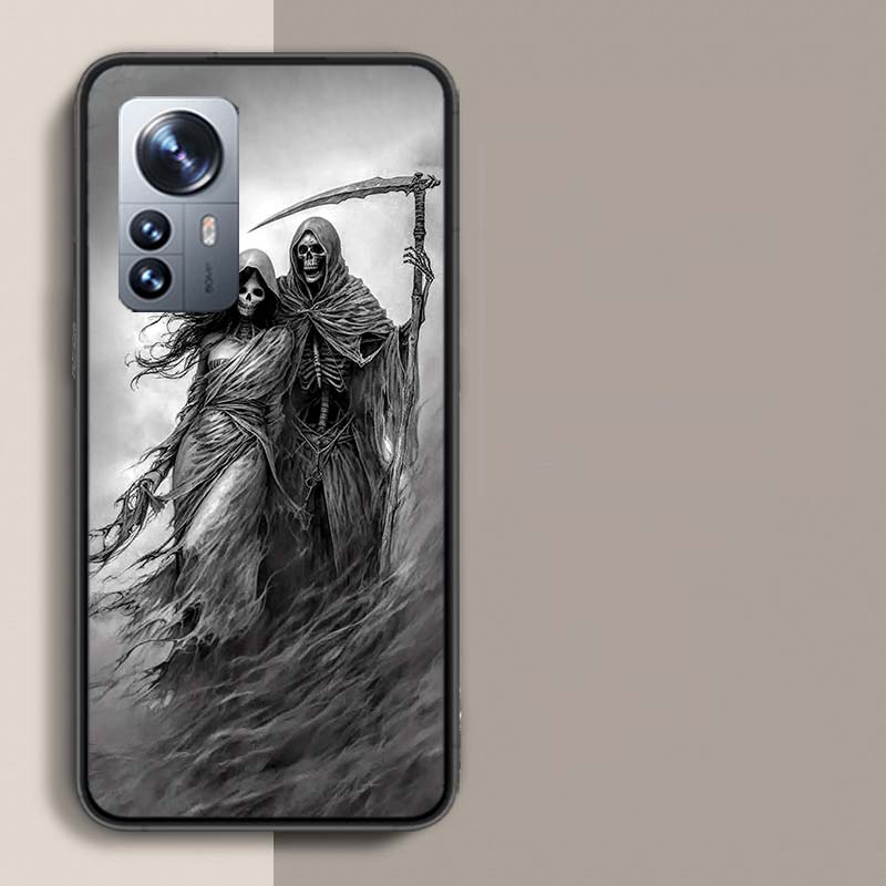 Tod Sensenmann Schädel Handyhülle Für Redmi Note 15 Pro 5G 14 13 12 Pro Plus 11 11T 11E 11S 10 Pro 10S 9 9S Hülle Handy Klar wi