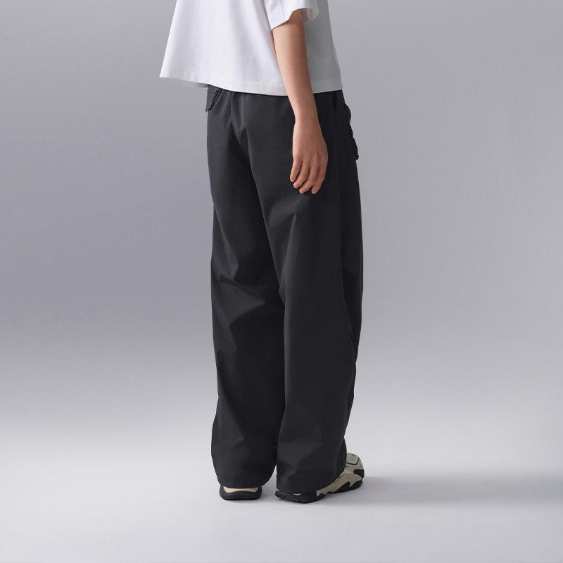 Li Ning CF Casual Straight Leg Knitted Sports Pants With Logo Women Bottoms Black AYKU628-4