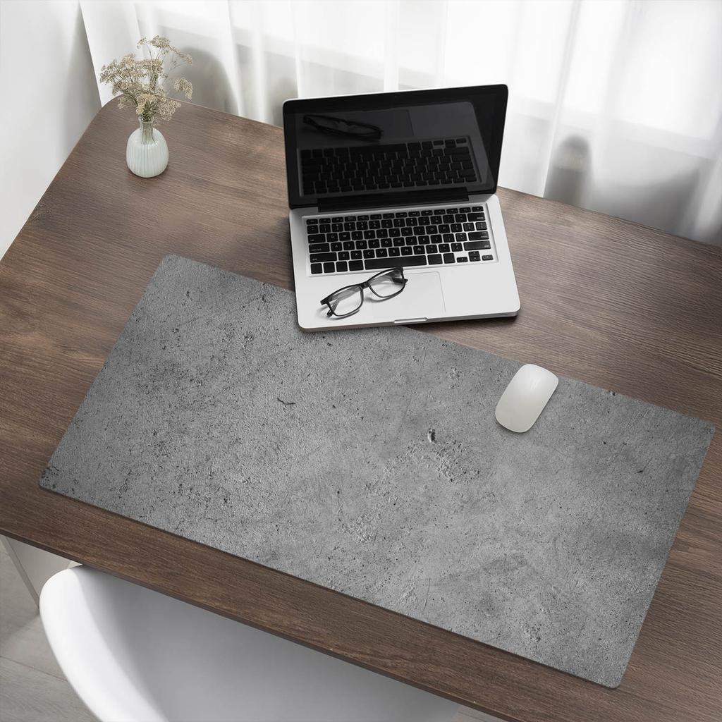 Decorative Desk Mat with Rough Concrete Texture Pattern 100x50 Cm