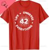 Risposta alla Vita all'Universo e a Tutto 42 È il Significato della Vita Maglietta Abbigliamento Personalizzato Streetwear Cotone Unisex Magliette