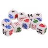 10pcs 16mm Acrylic Poker Gaming Card Game Dices Friends Party Board Game Dice