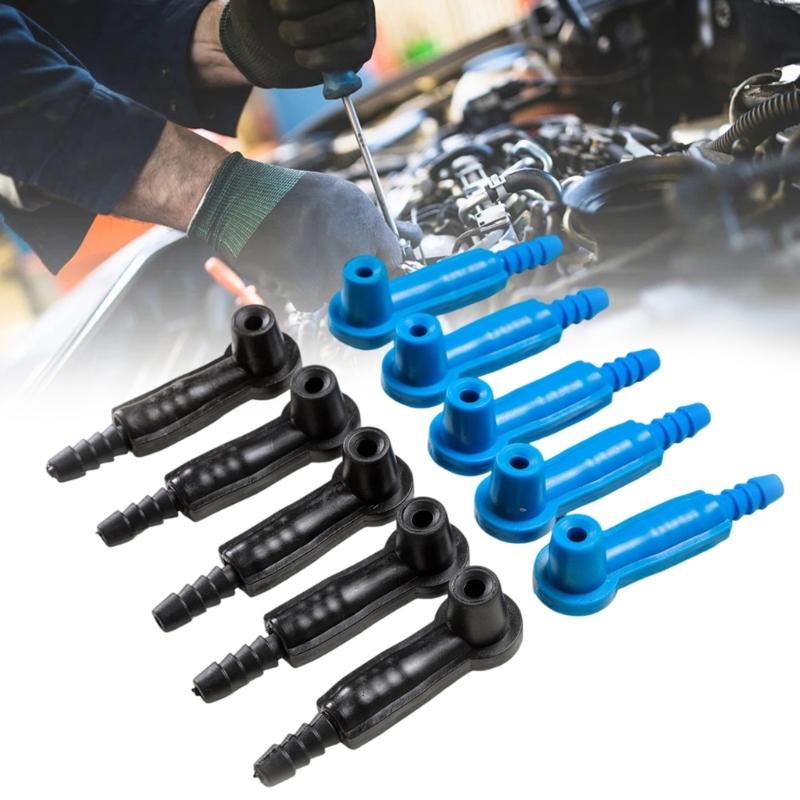 10pcs Automotive Bleeder Pump Exchange Adapter Brake Fluid Changer Connector Kit Brake Fluid Changer Bleeding Connector