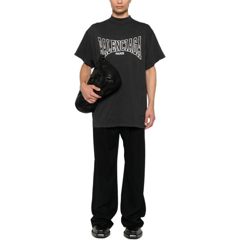 Balenciaga T Shirt Regular Fit Unisex Black 739784TRVH58190