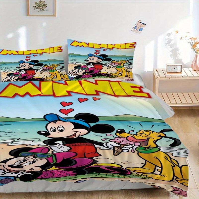 

3pcs Minnie Mouse Quilt Cover Set - Soft and Cozy Bedroom, Guest Room and Dorm Decorative Bedding 3-Piece Set 1 Quilt Cover + 2 Pillow Shams.Q076 135x200cm