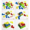 Lstymy Montessori Wooden Tetris Shape Sorter Building Blocks