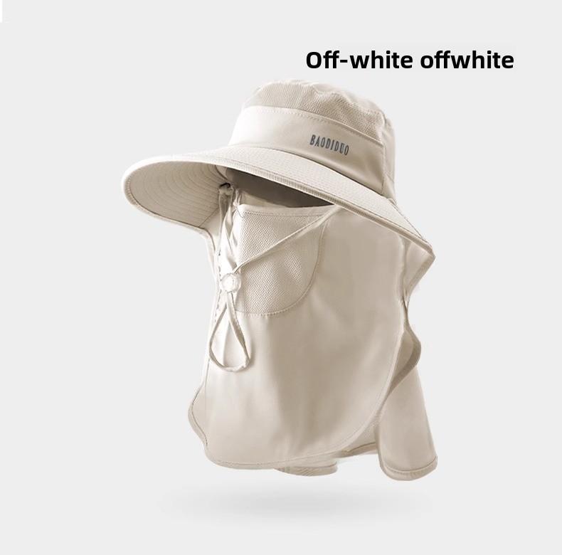 Sun Protection Cap With Neck Cover For Women Autumn Sun Shield Adjustable Wide Brim Fishing Hat