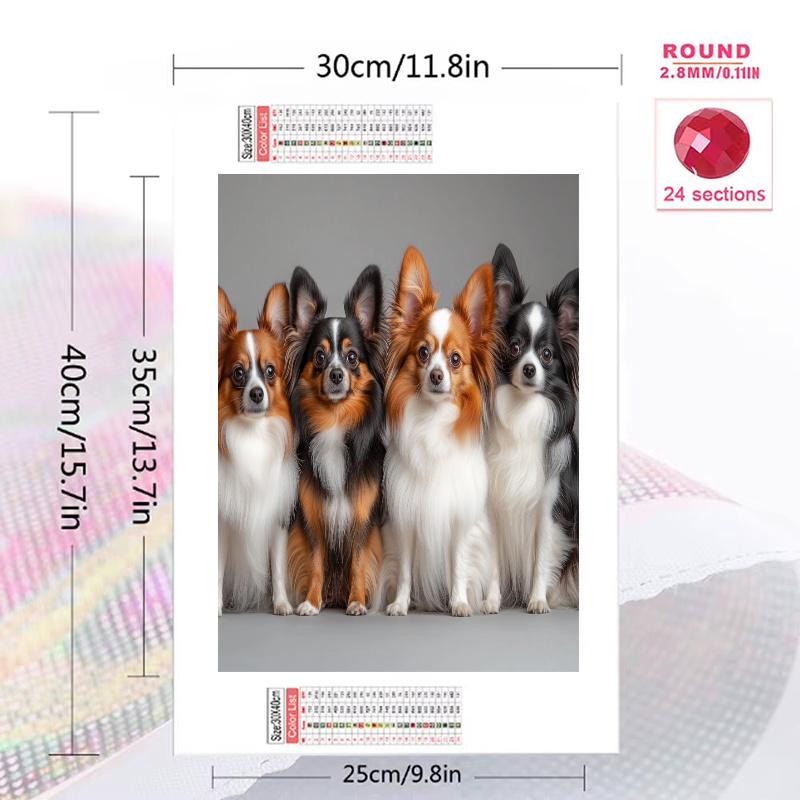 Papillon Pattern 3pcs 100% Round Full Drill 5D DIY Diamond Painting Embroidery Cross Stitch Rhinestone Décor