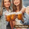 16 Oz Clear Plastic Cups with Strawless Sip Lids - 50 Pack Disposable PET Iced Coffee Cups Sturdy Round Bottom To-Go Drink Cups for Smoothies Juices
