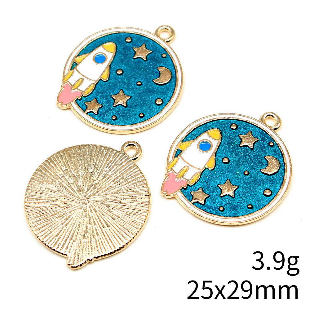 Mother's Day Charms For Nails Pentagram Moon Enamel Charms Pendant Art Supplies Pendant Accessories