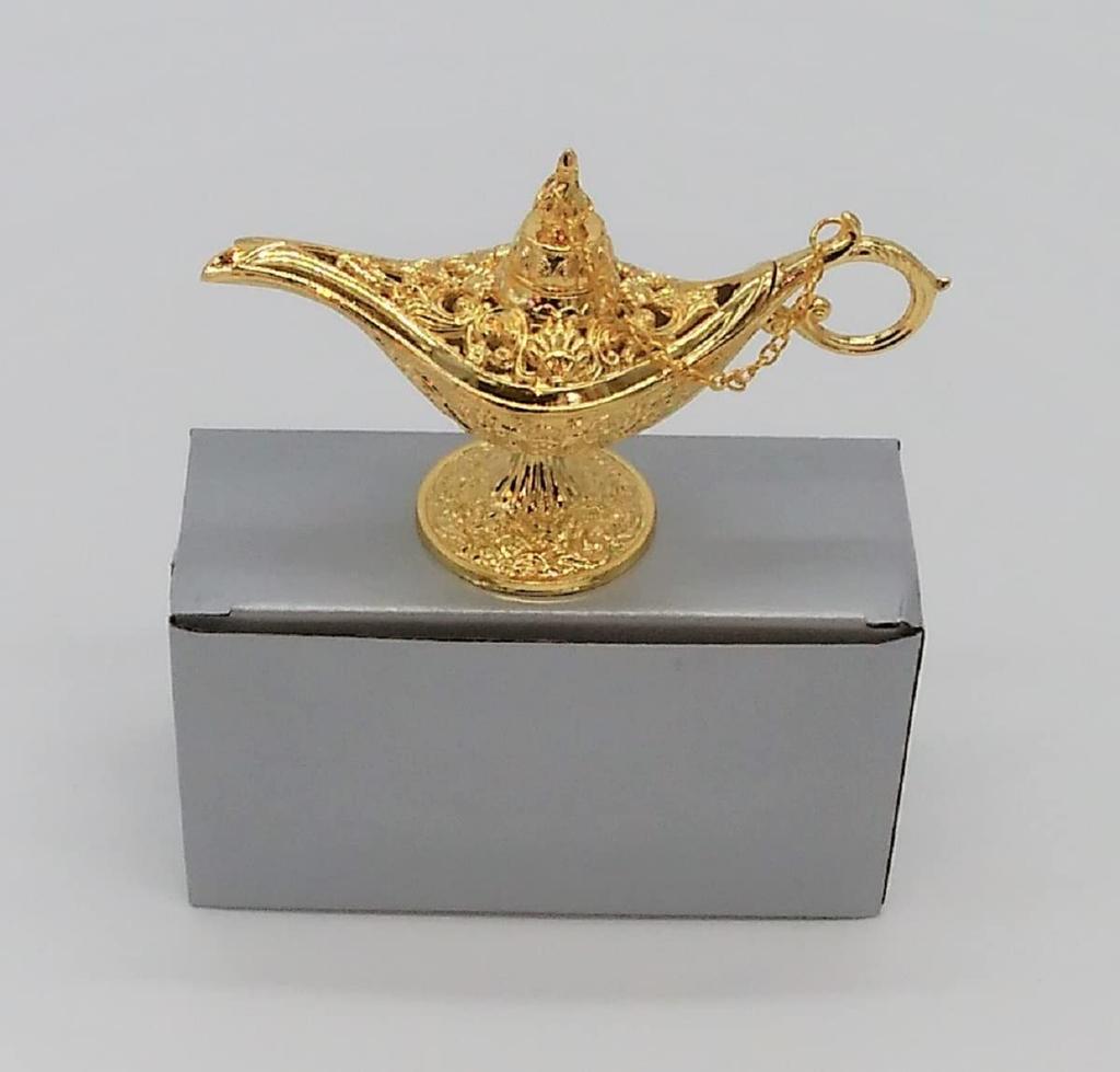 Aladdin's Magic Lamp Mini, Small Golden Object, 11.5 X 4 X 7.5cm, Souvenir, Prize, Gift, Fun Item
