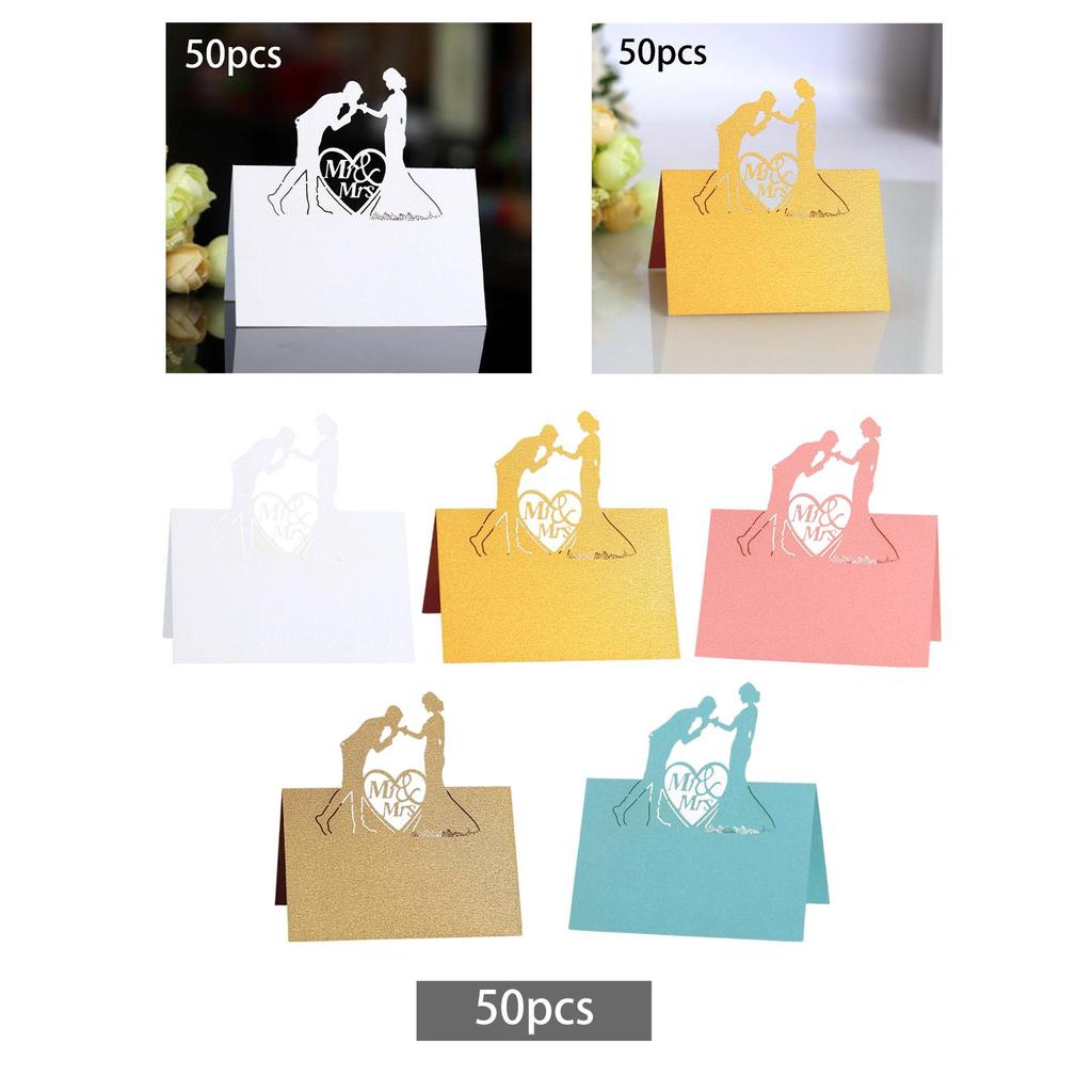 50 Stks Bruiloft Plaats en Delicate Zitplaats Dikke Mark Trouwen Seat Card