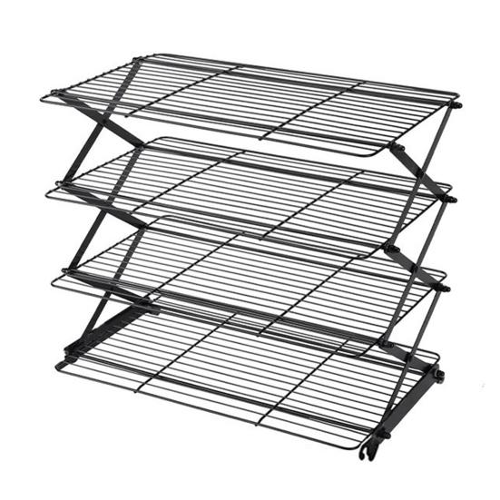 3/4 Katlı Katlanabilir Soğutma Rafı Katlanabilir Ayarlanabilir İstiflenebilir Tasarım Yapışmaz Kaplamalı Metal Soğutma Rafı Kekler Pişirme Mutfak Aleti