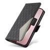 For iPhone 16 Pro Case Rhombus Grid PU Leather Wallet Mobile Phone Cover