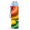 1PC Rainbow Swirl Marble Texture Print 750ml Color Plastic Sports Water Bottle Leakproof Flip Straw Lid Suitable for Sports Office Home Use