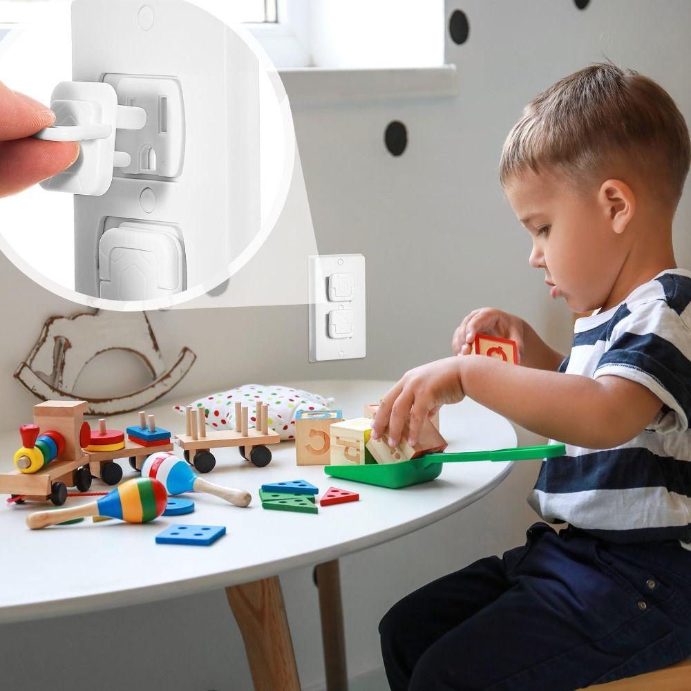10Pcs US Standard Outlet Plug Cover Baby Safety Plug  Home Nursery Bedroom Living Room Baby Safety