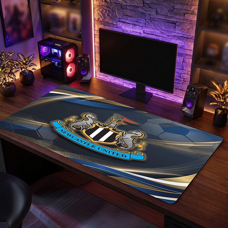 Newcastle United Fußball Druck Großes Mauspadd, Rutschfestes Erweitertes Gaming-Schreibtischmatte für Büro Zuhause