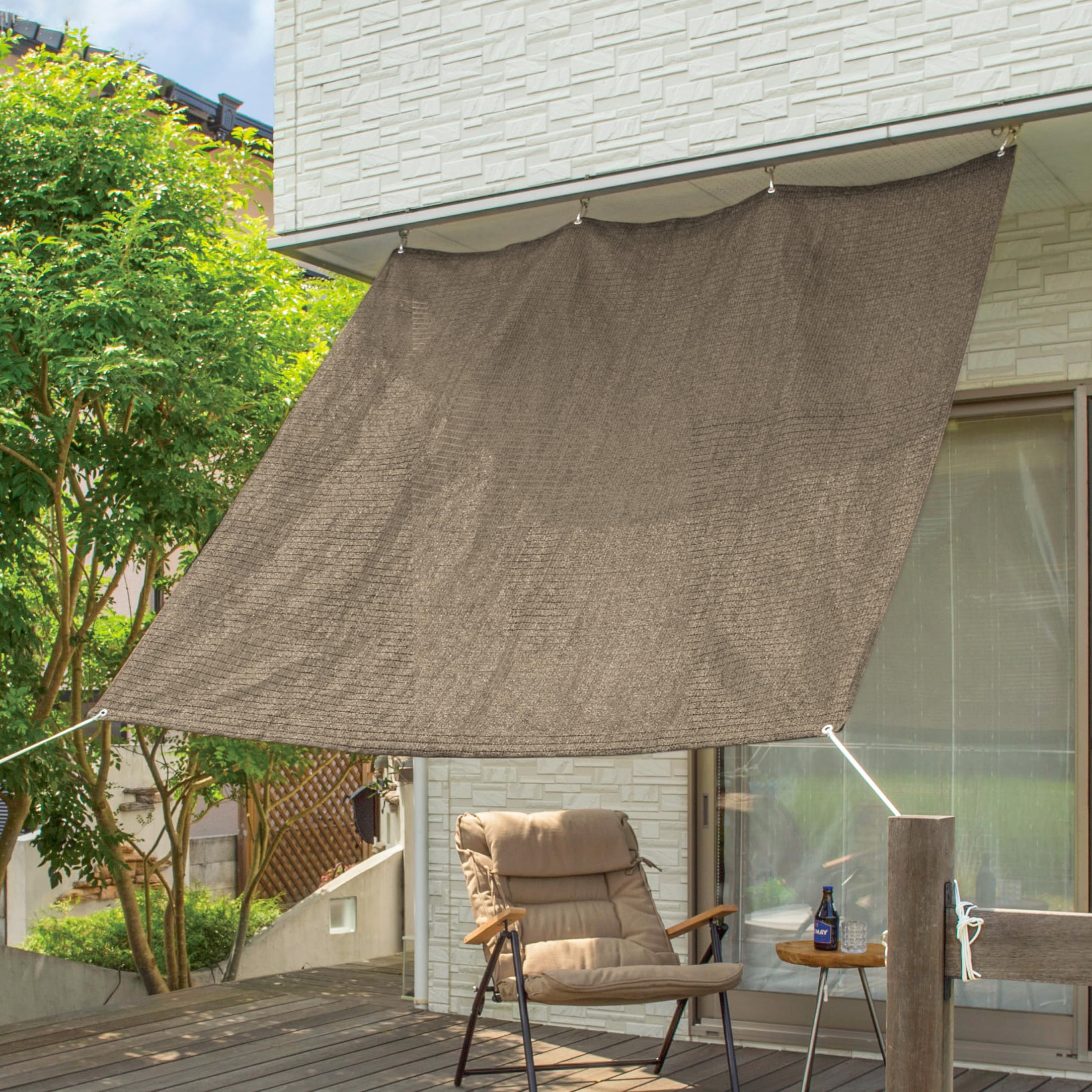 

Takasho Ecoland Shade, Brown, 2x2, Sunshade Awning for Verandas, Privacy Screen, Blocks Summer Sunlight, Polyethylene Polyester, JSS-20BR
