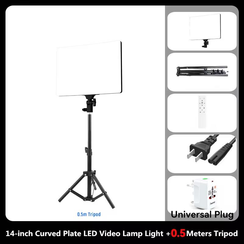 LED Photo Studio Light Video Lighting Portable Video Recording Photography Panel Lamp With Stand for Youbute Game Tiktok Makeup