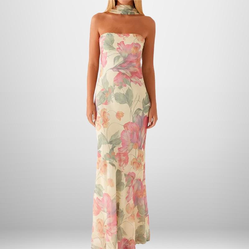 

Новая весенняя женская одежда Элегантный темперамент Личность Модное длинное повседневное платье с принтом 3XL