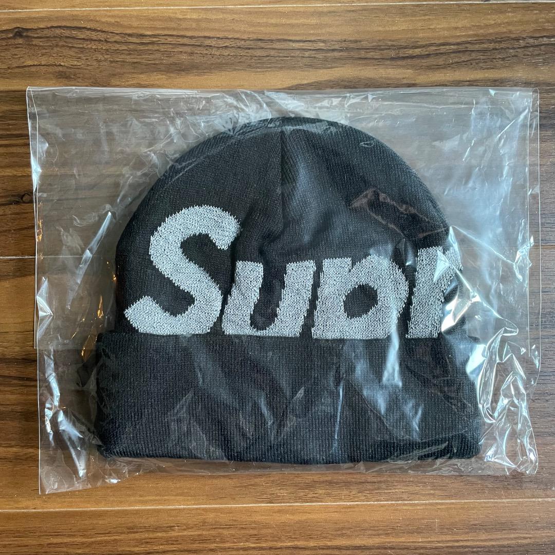 

[Б/У] Шапка бини Supreme со светоотражающим большим логотипом