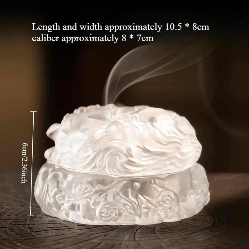 

Ancient Method Glass Nine Tailed Fox Incense Burner New Household Tea Ceremony Sandalwood Incense Seal Stove Creative Ornament
