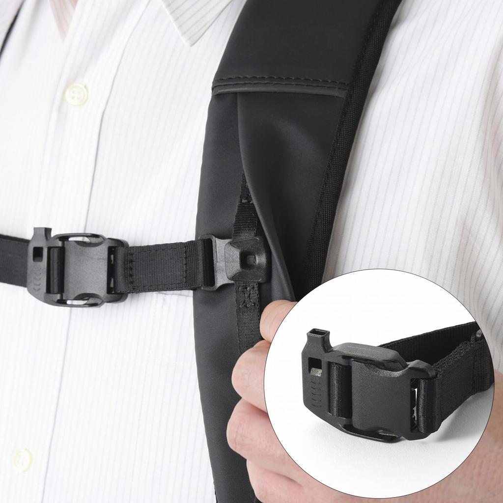 Ace Gene Gadgetable PF Phase Free Ryggsäck, Utbyggbar Kapacitet, Rymmer A4-storlek, 13,3-tums Laptop, Inkluderar Visselpipa och Bröstrem, och Utrustad med