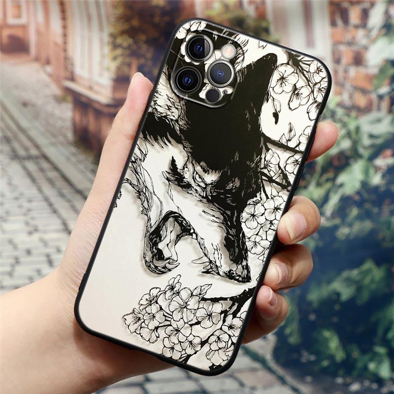 Wolf Lion Tiger Animal Phone Case For Apple iPhone 16e 16 15 14 13 12 11 Pro Max XR XS 7 8 16 Plus SE2 Back Cover Silicone Cases