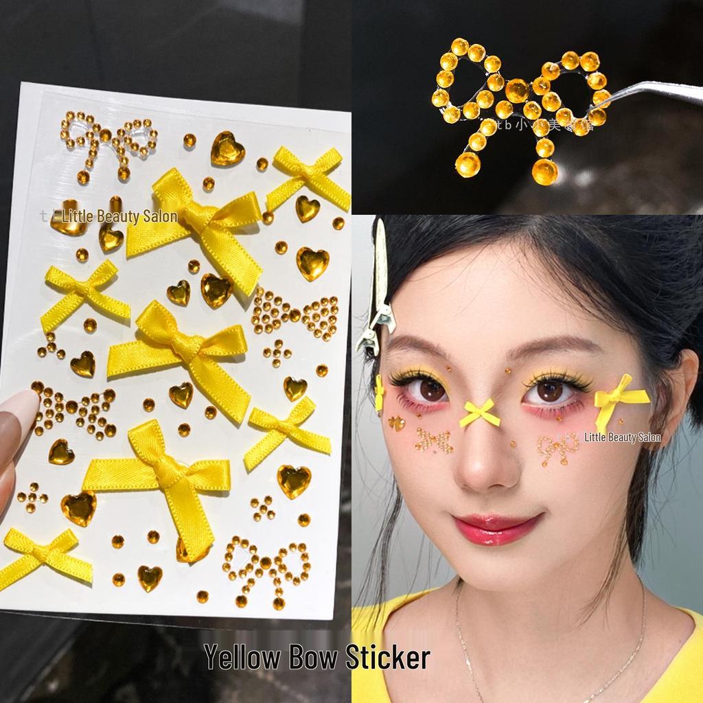 Dopamine Makeup Heart Stickers: Colorful Face & Nail Decorations for Festivals