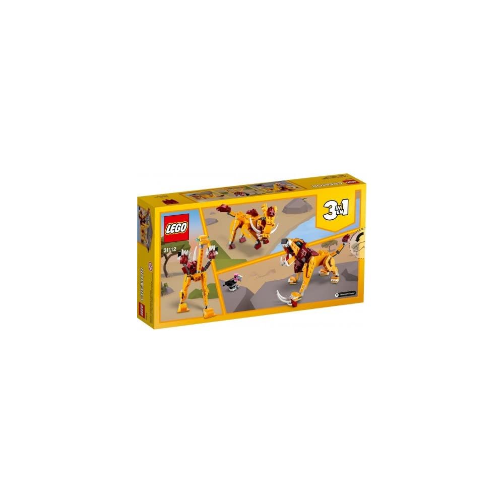 LEGO Creator Wild Lion 31112 Building Toy for Kids Ages 7 and Up Animal Blocks