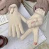 Solid Color Touch Screen Gloves Knitted Texture Thermal Riding Gloves  Winter Season